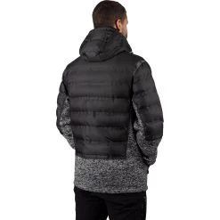 Excursion Lite Hybrid Quilted Hoodie -Best Motorcycle Equipment ExcursionLiteHybridQuilted Jacket M BlackGreyHeather 221133 1007 back