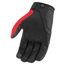 Icon Hooligan CE Gloves -Best Motorcycle Equipment HooliganCEGloveRedPalm