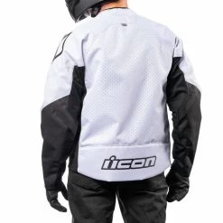 Icon Hooligan CE Jacket -Best Motorcycle Equipment HooliganCEJacket White Back