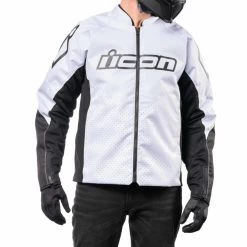 Icon Hooligan CE Jacket -Best Motorcycle Equipment HooliganCEJacket White Front
