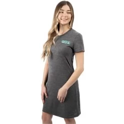 Track Tech Women's T-shirt Dress -Best Motorcycle Equipment TrackTech Dress W CharcoalHeatherSeafoam 2222150659 front